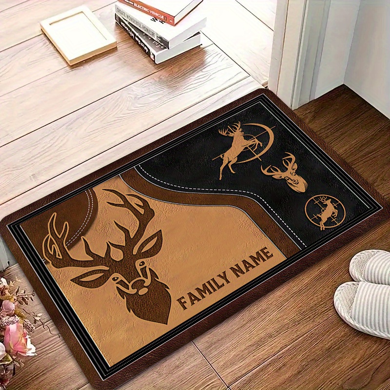 Hunting Outdoor Rug - VIKAMA Elk Kafatası Totem Avcılık Temalı