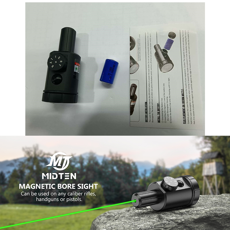 Laser Boresighter Kit - MidTen Manyetik Namlu Nişangahı Yeşil Lazer