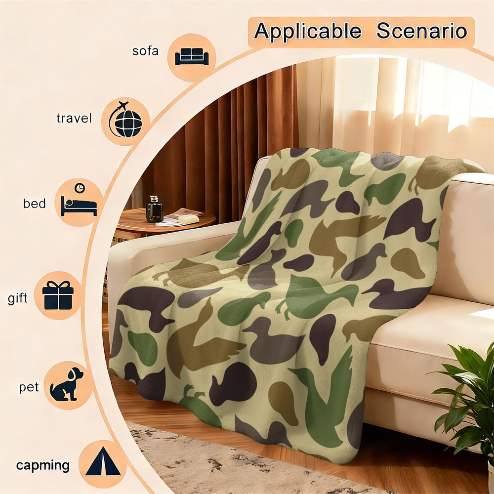 Ördek Desenli Flanel Battaniye - Hunting Outdoor Rug incelemesi ve fiyatı