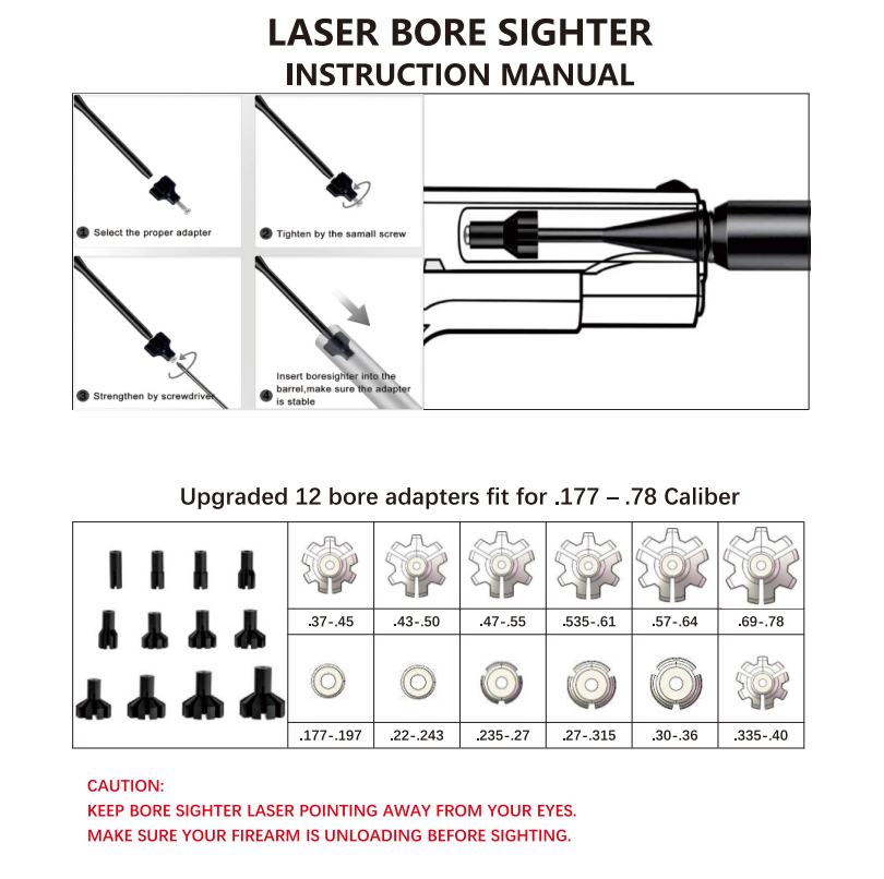 Namlu Gösterge Seti 12 Adaptör - Laser Boresighter Kit incelemesi ve fiyatı