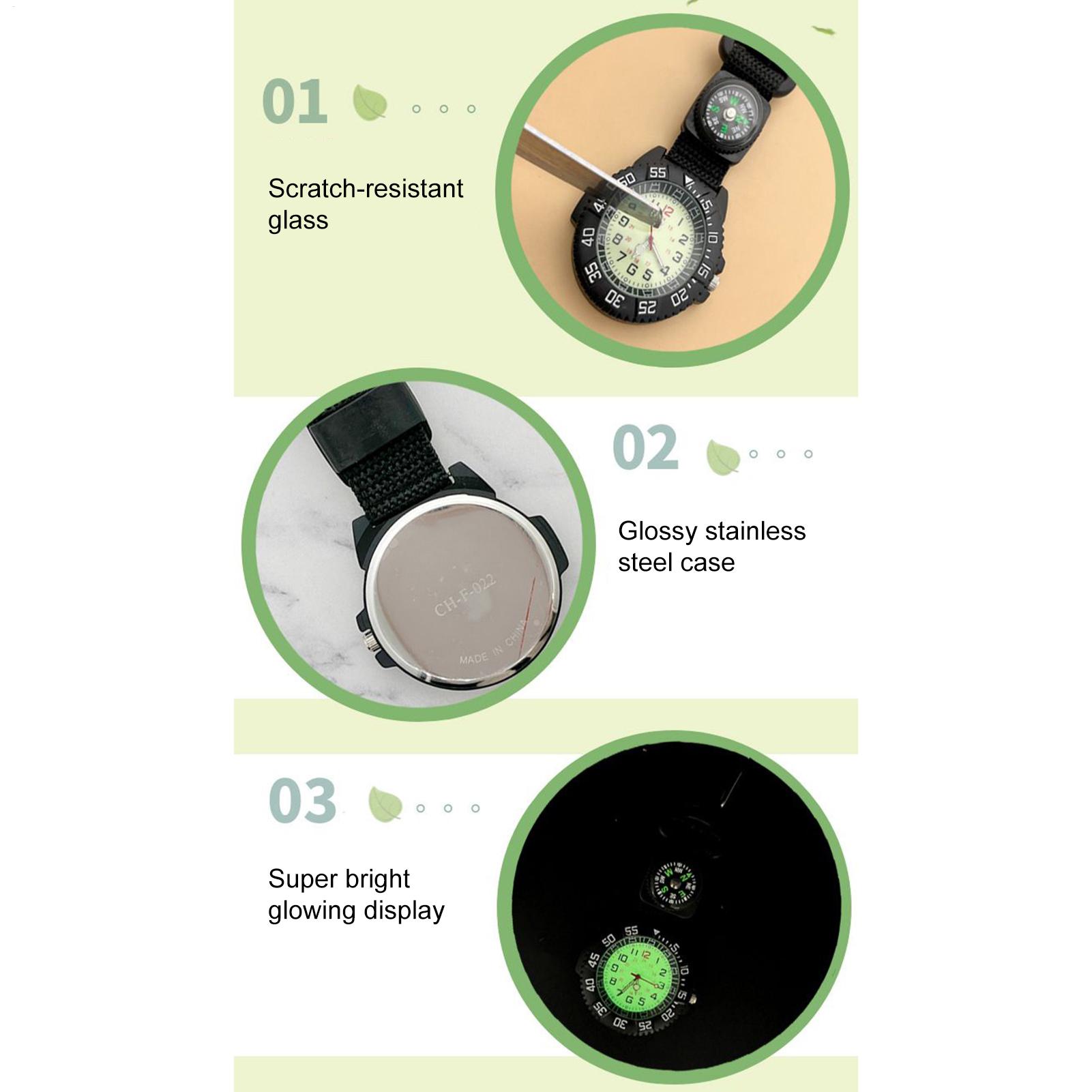 Su geçirmez Işıklı Pusula Saat - Hunting Outdoor Watch incelemesi ve fiyatı